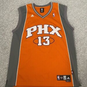 Adidas Phoenix Suns NBA Steve Nash Orange Grey Basketball Jersey